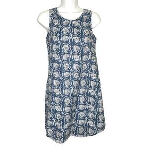 Old Navy Blue White Floral Sundress Cotton Sleeveless XS